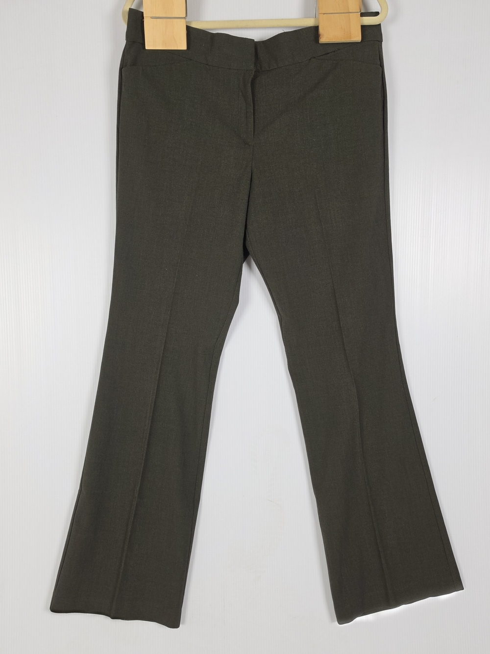 Briggs New York Olive Green Boot-Cut Dress Pants